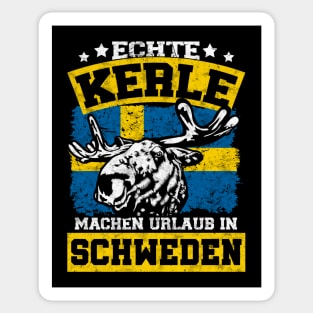 Echte Kerle machen Urlaub in Schweden Sticker